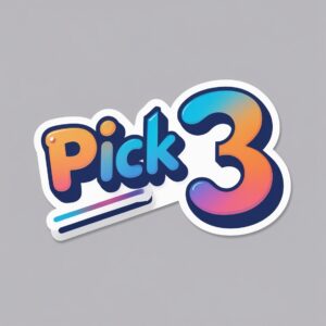 Pick 3 lottery logo